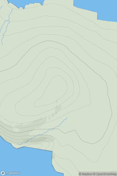 Thumbnail image for North Hill [Orkney Islands] showing contour plot for surrounding peak